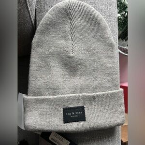 Rag & Bone Grey Melange Addison Beanie